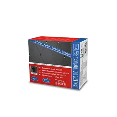 Immagine di Konstsmide Tenda luminosa esterno 40 LED (monocolore) Bianco caldo (L x A) 800 mm Temporizzate, smerigliata