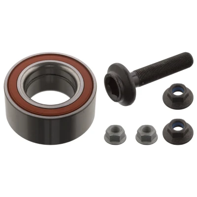 Immagine di FEBI BILSTEIN 100725 Kit Cuscinetto ruota Assale anteriore Sx, Dx con dado, bullone/vite 82 a sfere obliquo