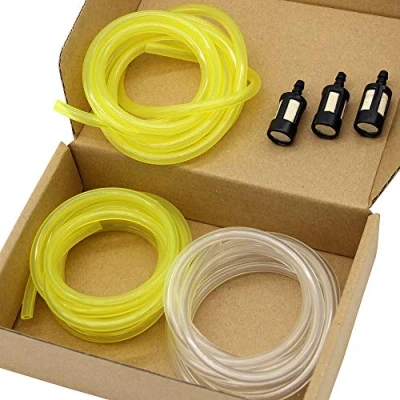 Immagine di SWNKDG Set di 3 Diametro Esterno Tubo Carburante 2 x 3,5 mm 2,5 5 5,5 Flessibile per Olio PVC Acqua (1,5 m)