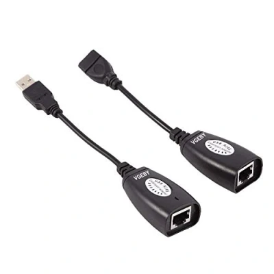 Immagine di VGEBY Usb 2.0 Extender Ethernet RJ45 Adattatore di Estensione del Cavo Rete Cablata to c