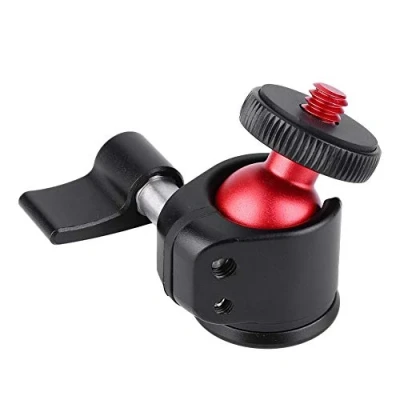 Immagine di Testa del treppiede, Supporto per Telecamera Mini a Sfera, Sfera in Metallo Lega di Alluminio, videocamera 360 Gradi, Attacco Vite 1/4 &quot;per Fotocamera DSLR