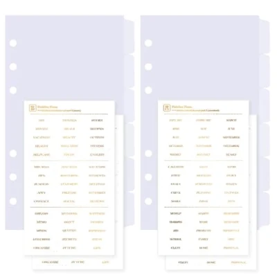 Immagine di DY.2ten 12 Fogli Trasparente Bianco Divisori Raccoglitori ad Anelli A6,6 Fori Plastica Divisorio Pagina Indice Tab,per A6 Quaderni Anelli, per Scuola o Ufficio(17cm x 9.4cm)