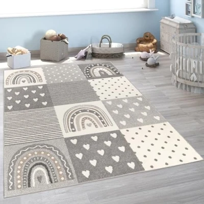 Immagine di Paco Home Tappeto per bambini cameretta bambine diversi motivi e dimensioni, Dimensione:160x220 cm, Colore:Pink