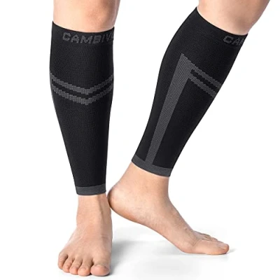Immagine di CAMBIVO Polpaccera Compressione Uomo Donna x2, Calze Graduata, Gambaletti Compressione, Elastiche Contenitive per Sport, Calcio, Corsa, Ciclismo, Circolazione Gambe, Vene Varicose