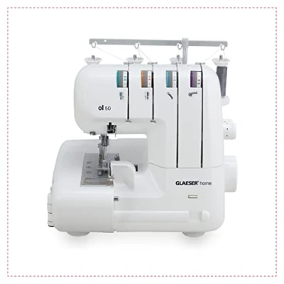 Immagine di GLAESER casa Macchina da cucire overlock ol 50 Cucitura e taglio in una fase di lavoro con lunghezza del punto regolabile Facile maneggiare