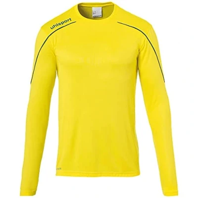 Immagine di uhlsport Stream 22 Maglia a Maniche Lunghe, Unisex Bambini e Ragazzi, limonengelb/Azurblau, 116