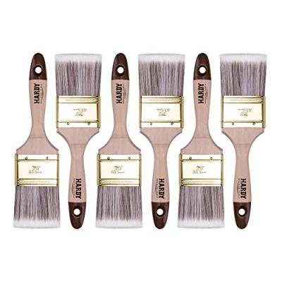 Immagine di HARDY WORKING TOOLS Pennellesse Set 6 sezioni, pezzi 60 mm Larghezza, Pennello con manico in legno, di verniciatura Serie *45*, 6PCS, Pennellessa kit A0205 450625