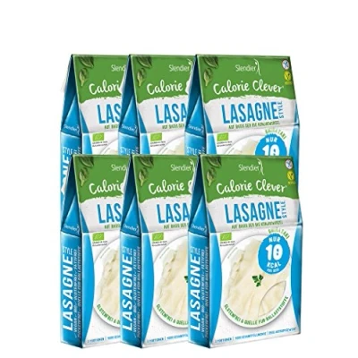 Immagine di 6 x Slendier Tagliatelle konjac biologiche, stile lasagne, a basso contenuto calorico, shirataki, fonte di fibre, senza glutine 250 g