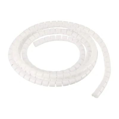 Immagine di Vogueing Tool Guaina protettiva per cavi a spirale, 8 mm, del computer, casa o ufficio, bianco, 2 m