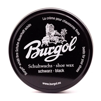 Immagine di Burgol Schuhwachs Cura Del Cuoio Lucido Scarpe Scarpa Cera 100 ML Scatola IN Latta :Colore : Nero