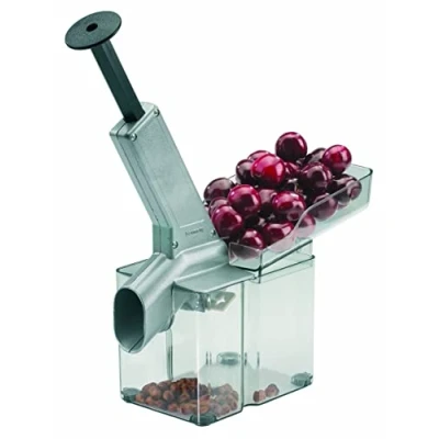Immagine di Westmark Denocciolatore per ciliegie con canale inclinato e vaschetta noccioli, Plastica/Alluminio, Kirschomat, Argento/Nero/Trasparente, 40702260