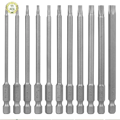 Immagine di Haisheng 11PCS Punte per Cacciavite Esagonale Punta Torx Magnetici Bit Cacciaviti Esagonali Codolo con Gambo
