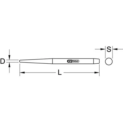 Immagine di KS TOOLS 156.0350 Punta conica 220 10 Acciaio al cromo molibdeno