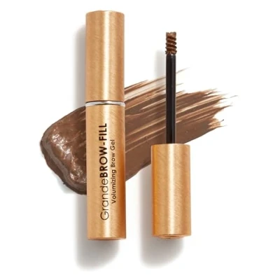 Immagine di Grande Cosmetics GrandeBROW FILL Volumizing Brow Gel, mascara per sopracciglia colorato o trasparente, tenuta morbida e flessibile, resistente all&#039;acqua, Medium