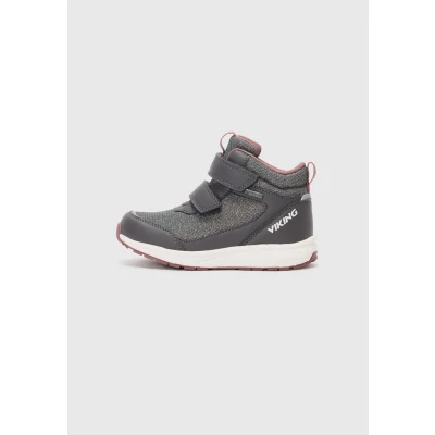 Immagine di Viking Goretex Bouncy Stivaletti stringati per bambini, Taglia: 27, Charcoal Scarpe