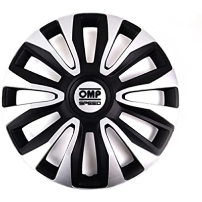 Immagine di OMP SPEED SET 4 COPRICERCHI MOD. MAGNUM NERO/ARGENTO 13 POLLICI