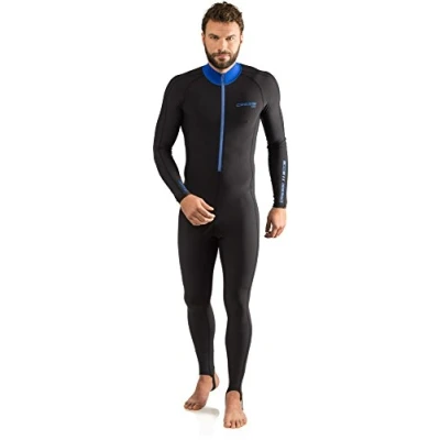 Immagine di Cressi Skin Man Monopiece Wetsuit 1 mm, Monopezzo Protettivo per Snorkeling/Immersioni in Acque Temperate Uomo, Nero/Blu, 4/L