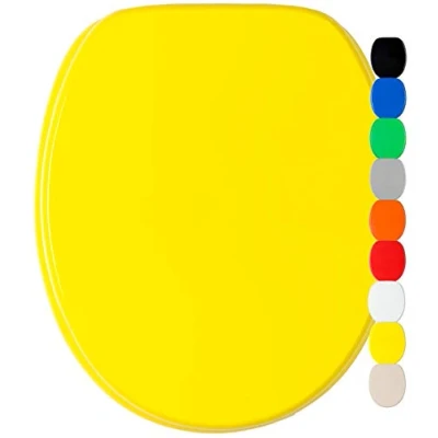 Immagine di Sanilo Sedile WC, grande scelta di belli copriwater uni, da legno robusto e alta qualità (Giallo)