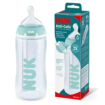 Immagine di NUK First Choice+ Biberon professionale anti coliche 0 6 mesi Controllo della temperatura 300 ml Senza BPA Tettarella in silicone
