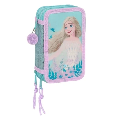 Immagine di FROZEN II HELLO SPRING astuccio scuola con 36 utili inclusi, per bambini, ideale bambini dai 5 ai 14 anni, versatile, qualità e resistenza, 12,5 x 5,5 19,5 cm, colore Blu chiaro,