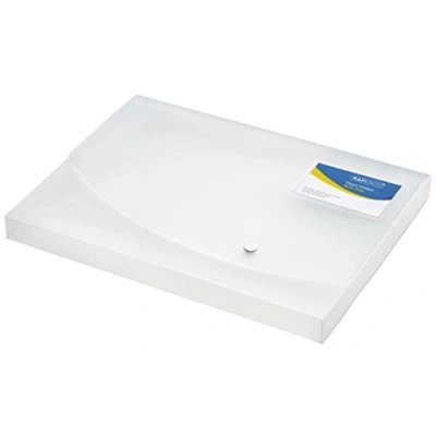 Immagine di Rapesco 0708 Scatola Portaprogetti, A4, Capacità 25mm, Bianco Trasparente