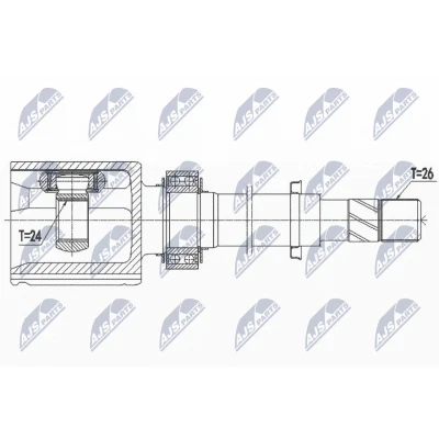 Immagine di NTY NPW NS 097 Albero motore / Semiasse Assale anteriore Dx 441mm Cambio manuale