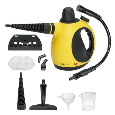 Immagine di pulitore a vapore Clatronic pulisce, sgrassa e disinfetta pressione del 3,5 bar max. con ugello orientabile 360 cavo da 5 m incl. 9 accessori 1050 W DR 3653