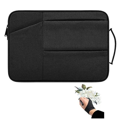 Immagine di Graphics Drawing custodia per tablet con guanto da artista, compatibile Wacom Intuos Pro Small PTH451 Medio PTH660, protettiva impermeabile viaggio (grigio spazio)