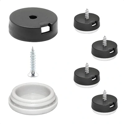 Immagine di WAGNER QuickClick® scivoli per sedie e mobili da avvitare I Set 4x base + vite inserto intercambiabile di plastica HYPER diametro Ø 20 mm Fatto in DE 15809000