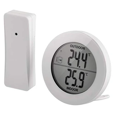 Immagine di EMOS Termometro digitale con sensore esterno, temperatura esterna e interna radio wireless, portata 80 m, memory