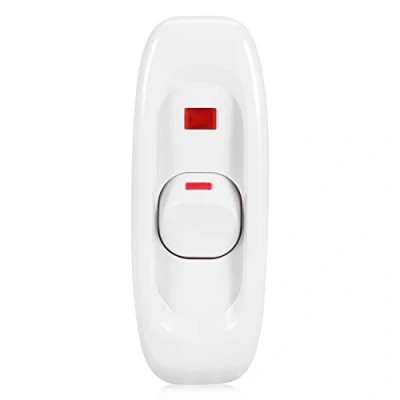 Immagine di Switch per elettrodomestici, AC 250V 10A In linea ON/OFF Interruttore a bilanciere tavolo passante Cavo con indicatore luminoso LED Lampada da