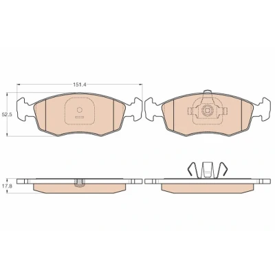 Immagine di TRW GDB2015 Kit pastiglie freno Predisposto per contatto segnalazione usura FIAT: Strada Pick up
