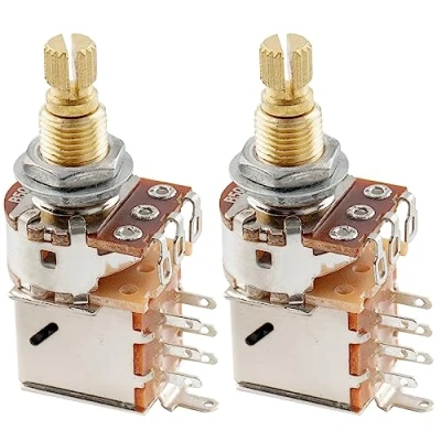 Immagine di Musiclily Pro Metriche B500K Potenziometro Push Pull Split Long Shaft Lineare Pots per Chitarra Elettrica e Basso (Set di 2)
