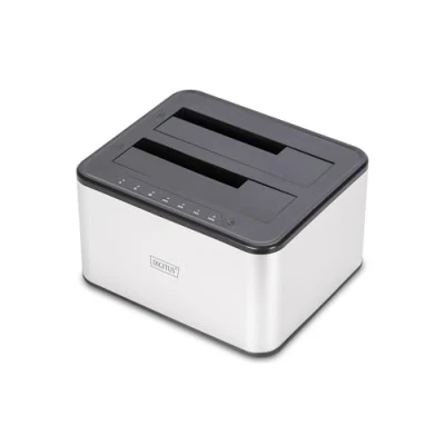 Immagine di DIGITUS DA 71540 2 Docking Station SATA HDD Duale USB 3.0 per SSD e Hard Disk 2,5&quot;/3,5&quot; 3 con Funzione di Clonazione Plug &amp; Play Grigio