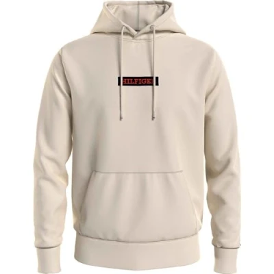 Immagine di Tommy Hilfiger MONOTYPE Box Hoody MW0MW34379 Felpe con Cappuccio, Beige (Calico), S Uomo