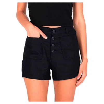 Immagine di Hurley Button Front Short Pantaloncini Bermuda, Marshmallow, XS Donna