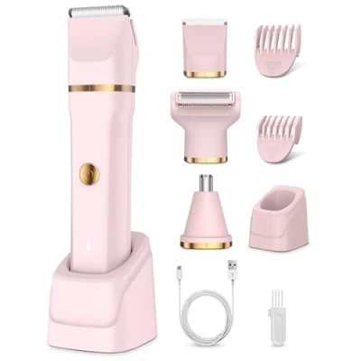 Immagine di rasoio Elettrico Donna,3 In 1 donna Inguine,Rasoio Corpo Donnas IPX7 Impermeabile,rasoio Intimo a Secco e Bagnato,Indolore Parti Intime Donna,Tondeuse Partie intimeFemme