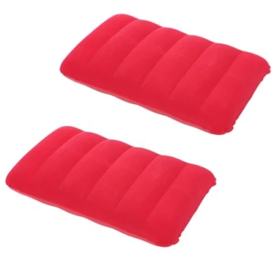 Immagine di tintoke cuscini da viaggio gonfiabile,Cuscini Viaggio,Cuscini Gonfiabili Morbidi,Cuscini per Viaggio,Cuscino Campeggio,Adatto viaggi ed escursioni all&#039;aperto (Rosso)
