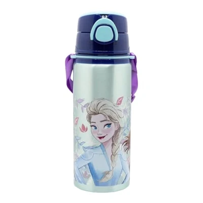 Immagine di BOTTIGLIA RIUTILIZZABILE POP UP IN ALLUMINIO CON TRACOLLA 730 ML FROZEN SNOWY TALE