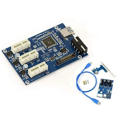 Immagine di KALEA INFORMATIQUE Piastra di espansione per convertire uno slot PCI Express x1 in 3 PCIe con chipset PLX