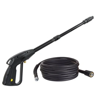 Immagine di TECHKAR Pistola Idropulitrice M22x1,5 Perno 14mm con Tubo Alta Pressione e Lancia Accessori Ugello Regolabile per 10m