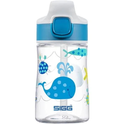 Immagine di SIGG Miracle Ocean Friend Borraccia Bambini (0.35 L), Bottiglia per con Coperchio Ermetico, Salvagoccia Trasportabile Una Mano in Tritan