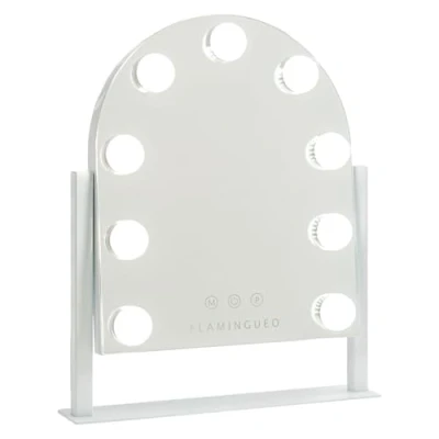 Immagine di Flamingueo Specchio Trucco con Luci 9 LED, Led 3 Modi, Posizione Regolabile, Make Up,