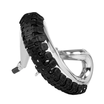 Immagine di Polisport 8469200001 Armadillo Pipe Protezione Universale per marmitta Moto 2 Tempi Realizzata in Acciaio Inox ed elastomero Leggero Resistente alle Alte Temperature Colore Nero