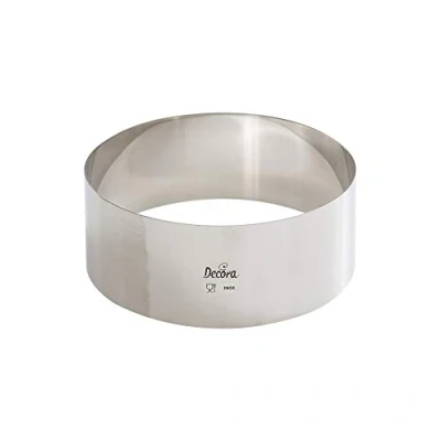 Immagine di Decora Ø 18 x H 6 cm 0063748 Cerchio Inox, in Acciaio Inossidabile, Argento