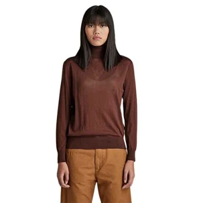 Immagine di G STAR Donna Core Roll Neck Knitted Sweater, Marrone (chocolate lab D21961 D166 D312), S