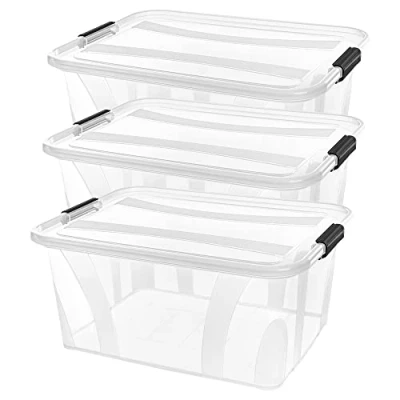 Immagine di Siena HOME Contenitore multiuso Anzio Trasparente 21 l (L x A P) 510 148 385 mm 3 pz.