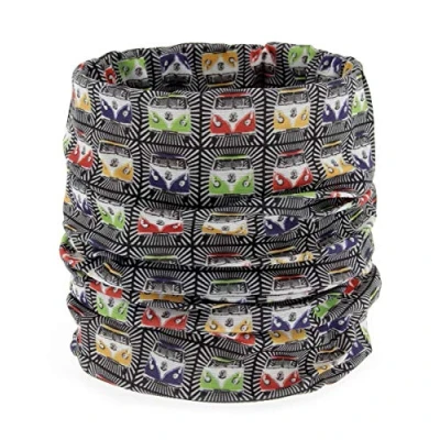 Immagine di Brisa VW Collection Volkswagen Girocollo, Sciarpa, Bandana, Scalda Collo, Protezione per Naso Bocca, Campervan T1 Bus Design (Stripes/Multicolore)