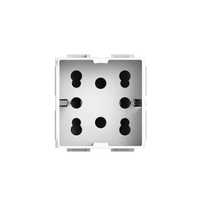 Immagine di 4Box, Side, Presa da Incasso Multistandard 1 Schuko + 2 Bipasso, Compatibile con Bticino Livinglight, 250 V, Bianca