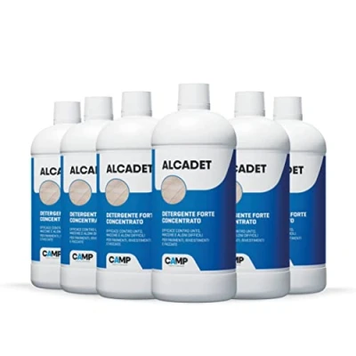 Immagine di Camp ALCADET, Detergente Forte Concentrato per Pavimenti in Gres, Cotto, Marmo e Ceramiche, Elimina Sporco, Aloni Macchie, pack 6x1lt